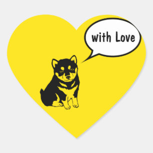 Shiba Inu Chinees hondenjaar 2018 hart Sticker