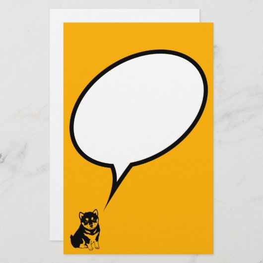 Shiba Inu Chinees hondenjaar 2018 spraakbel S Briefpapier (Voorkant / Achterkant)