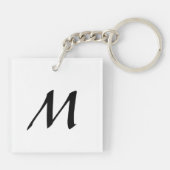 Shiba Inu Chinees Jaar Zodiac Birthday Monogram 3 Sleutelhanger (Achterkant)