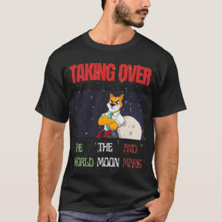 Shiba Inu Coin on the Moon Overname T-shirt