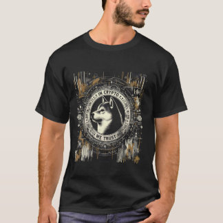 Shiba Inu Crypto Trust Dogecoin Grunge Vector T-shirt