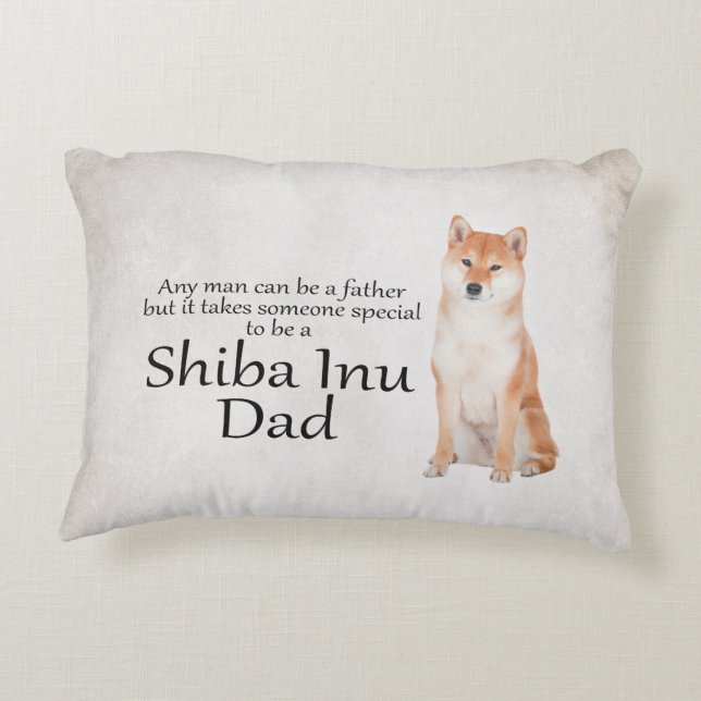 Shiba Inu Dad Pillow Accent Kussen (Achterkant)