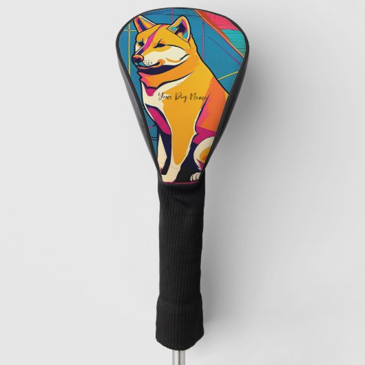 Shiba Inu Dog 002 - Bruno Pokopen Golfheadcover (Voorkant)