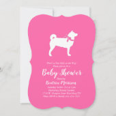 Shiba Inu Dog Baby shower Girl Pink Kaart (Voorkant)