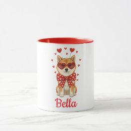 Shiba Inu dog coffee mug valentines day 2026 Mok