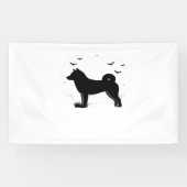 Shiba Inu Dog - Halloween Moon Silhouette Oversize Spandoek (Horizontaal)