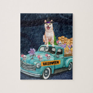 Shiba Inu Dog Halloween Truck Legpuzzel