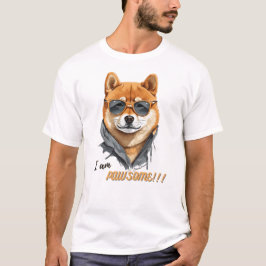 Shiba Inu Dog Ik ben Pauwsome T-shirt