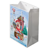 Shiba Inu Dog in sneeuwkersthondenhuis Medium Cadeauzakje (Achterkant Gekanteld)