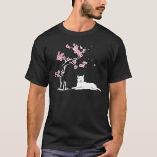 Shiba Inu Dog Japanse Cherry Blossom Sakura Flowe T-shirt