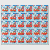 Shiba Inu Dog-kerstcadeau Snow Cadeaupapier (Vlak)