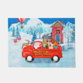 Shiba Inu Dog-kerstcadeau Snow Deurmat (Voorkant)