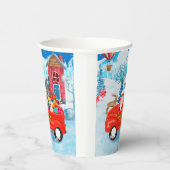 Shiba Inu Dog-kerstcadeau Snow Papieren Bekers (Rechts)