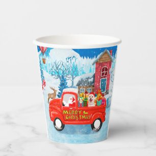 Shiba Inu Dog-kerstcadeau Snow Papieren Bekers