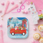 Shiba Inu Dog-kerstcadeau Snow Papieren Bordje (Feest)