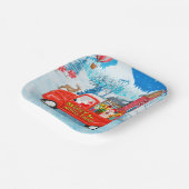 Shiba Inu Dog-kerstcadeau Snow Papieren Bordje (Gebogen)