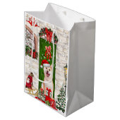 Shiba Inu Dog Kerstmis Medium Cadeauzakje (Voorkant Gekanteld)