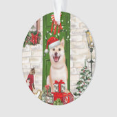 Shiba Inu Dog Kerstmis Ornament (voorkant)