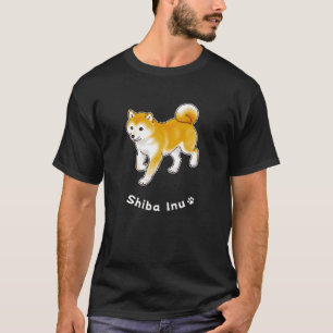 Shiba Inu Dog Leisely Pixel Art T-shirt