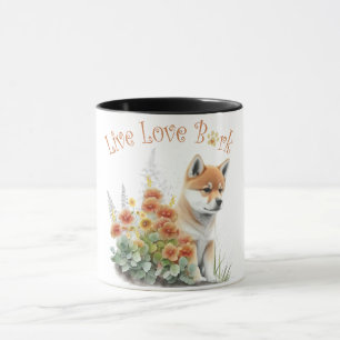 Shiba Inu Dog Mom Floral Mok