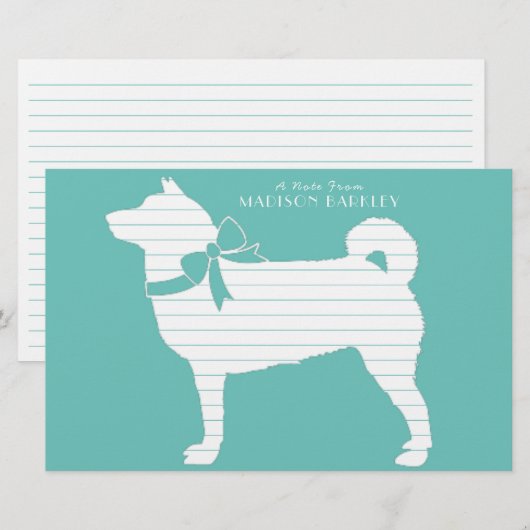 Shiba Inu Dog Puppy Briefpapier (Voorkant / Achterkant)