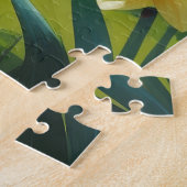 Shiba Inu Dog Spring Bloemen Schilderen Legpuzzel (Zijkant)