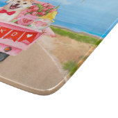 Shiba Inu Dog Valentijnsdag Truck Hearts Snijplank (Hoek)