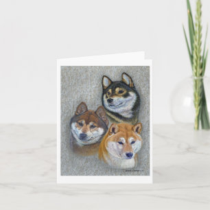 Shiba Inu Dogs Art Note Kaart door Glenda S. Harla