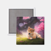 Shiba Inu Fantasy Anime Magneet (Voorkant / Achterkant)