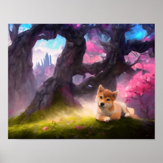 Shiba Inu Fantasy Anime Poster (Voorkant)