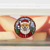 Shiba Inu Glas in lood Kerst Labels (Aangebracht)