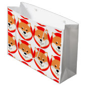 Shiba Inu Grand sac cadeau original (Devant Angle)