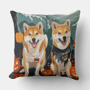 Shiba Inu Halloween Griezelig Kussen