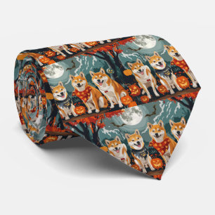 Shiba Inu Halloween Griezelig Stropdas