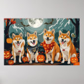 Shiba Inu Halloween Spooky Poster (Voorkant)