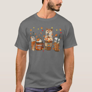 Shiba Inu Herfst Coffee Pumpkin Spice Latte Iced A T-shirt