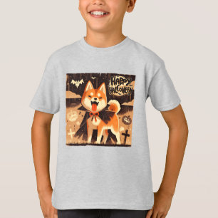 Shiba Inu hond gekleed als een vampier T-shirt