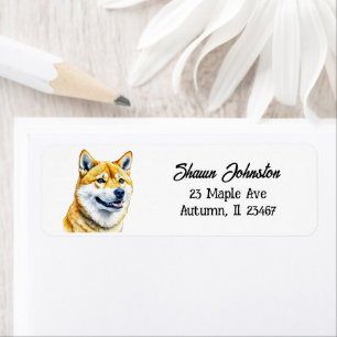 Shiba Inu hond gepersonaliseerd Etiket