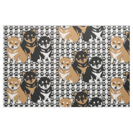 Shiba Inu Hondenras Fabric Stof