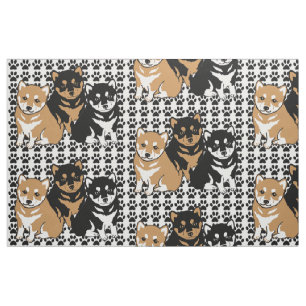Shiba Inu Hondenras Fabric Stof