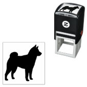 Shiba Inu Hondenras Silhouette Zelfinktende Stempel (In situ)