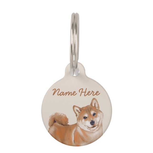 Shiba Inu Huisdierpenning (Voorkant)