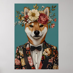 Shiba Inu In Pak Poster, Shiba Inu Portret Poster