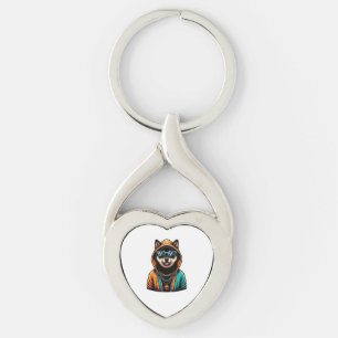 Shiba Inu in Streetwear-trui Sleutelhanger