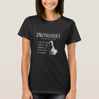 Shiba Inu Inutrovert Definition Dog mama Dad Funny T-shirt