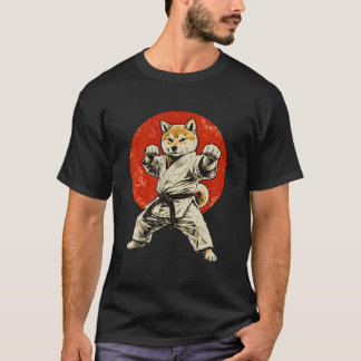 Shiba Inu Karate Meester Grappige Martial Arts Hon T-shirt