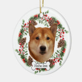 shiba inu keramisch ornament (Links)