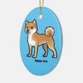 shiba inu keramisch ornament (Links)