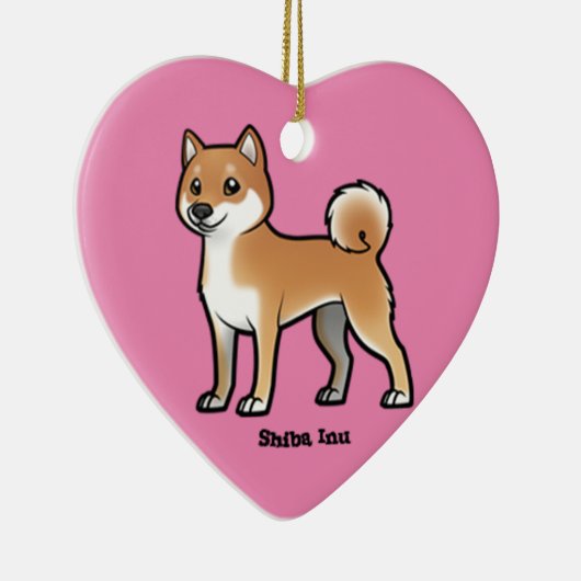 shiba inu keramisch ornament (Rechts)