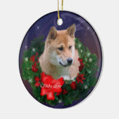 Shiba Inu kerstcadeaus Ornament (Links)